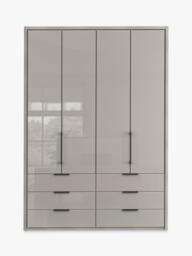 John Lewis Osaka 1.5m Bi-Fold Wardrobe with 4 Glass Doors & 6 Glass Drawers - thumbnail 4