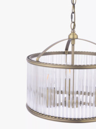 Laura Ashley Sutton 3 Ceiling Pendant Light, Antique Brass - thumbnail 5