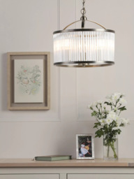 Laura Ashley Sutton 3 Ceiling Pendant Light, Antique Brass