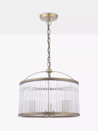 Laura Ashley Sutton 3 Ceiling Pendant Light, Antique Brass - thumbnail 3