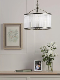 Laura Ashley Sutton 3 Ceiling Pendant Light, Antique Brass - thumbnail 2