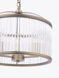 Laura Ashley Sutton 3 Ceiling Pendant Light, Antique Brass - thumbnail 4