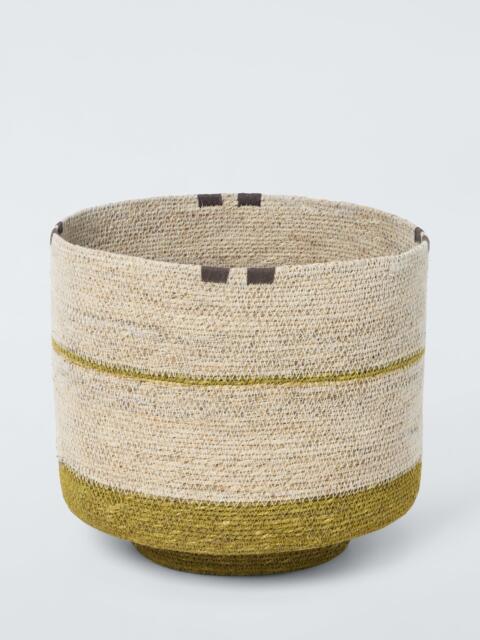 John Lewis Seagrass Stripe Basket, Medium, Natural - image 1