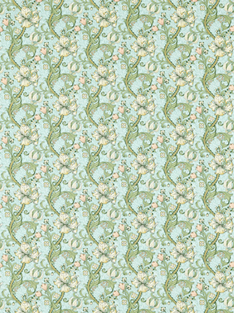 Clarke & Clarke Golden Lily Made to Measure Curtains or Roman Blind, Apple/Blush - image 1