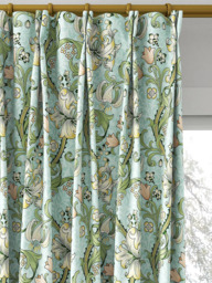 Clarke & Clarke Golden Lily Made to Measure Curtains or Roman Blind, Apple/Blush - thumbnail 4