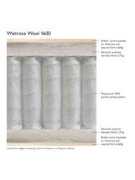 John Lewis Waitrose Wool 1600 Pocket Spring Mattress, Medium Firm Tension, King Size - thumbnail 5