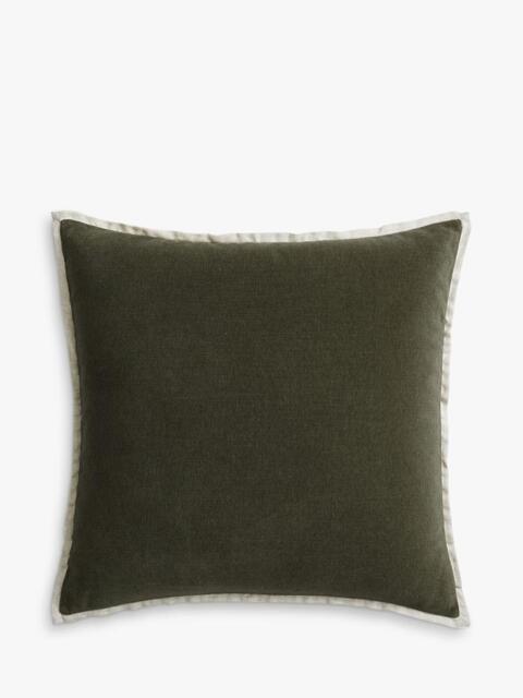 West Elm Cotton Velvet Cushion Cover, Olive - image 1