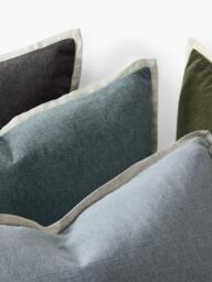 West Elm Cotton Velvet Cushion Cover, Olive - thumbnail 4