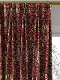Morris & Co. Snakeshead Made to Measure Curtains or Roman Blind, Claret/Gold - thumbnail 4