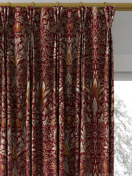 Morris & Co. Snakeshead Made to Measure Curtains or Roman Blind, Claret/Gold - thumbnail 6