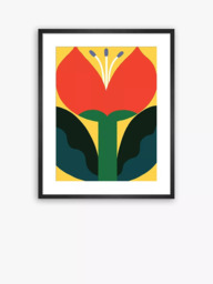 John Lewis Eija Vehvilainen 'June Flower' Framed Print, 80 x 60cm, Red/Multi
