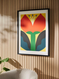 John Lewis Eija Vehvilainen 'June Flower' Framed Print, 80 x 60cm, Red/Multi - thumbnail 2