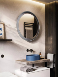 John Lewis Illuminated Round Bathroom Tray Mirror - thumbnail 6