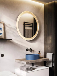John Lewis Illuminated Round Bathroom Tray Mirror - thumbnail 5