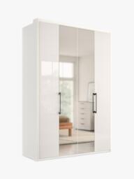 John Lewis Osaka 1.5m Bi-Fold Wardrobe with 2 Glass Doors & 2 Mirrored Doors - thumbnail 2