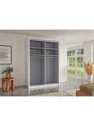 John Lewis Osaka 1.5m Bi-Fold Wardrobe with 2 Glass Doors & 2 Mirrored Doors - thumbnail 5
