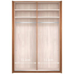 John Lewis Elstra 150cm Wardrobe with White Glass Sliding Doors - thumbnail 3
