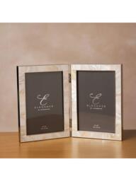 Impressions Elegance Mother of Pearl Double Photo Frame, White - thumbnail 3