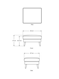 Swyft Model 08 Footstool, Dark Leg - thumbnail 2