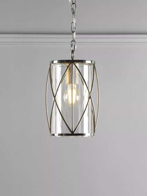 Laura Ashley Beckworth Glass Ceiling Light, Polished Nickel - image 1