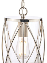 Laura Ashley Beckworth Glass Ceiling Light, Polished Nickel - thumbnail 5