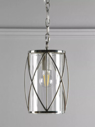 Laura Ashley Beckworth Glass Ceiling Light, Polished Nickel - thumbnail 2