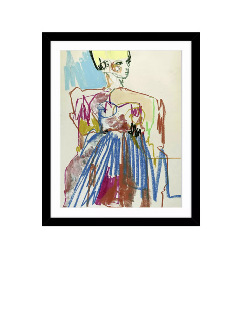 John Lewis Tony Green 'Camille' Framed Print & Mount, 53.5 x 43.5cm, Multi/Black - image 1