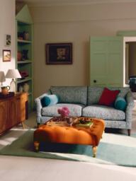 John Lewis Sloane Large 3 Seater Sofa, Dark Leg, Hidcote Blue - thumbnail 2
