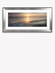 John Lewis Mike Shepherd 'Ebb & Flow' Embellished Framed Print & Mount, 55 x 110cm, Orange/Multi - thumbnail 1