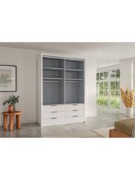 John Lewis Osaka 1.5m Bi-Fold Wardrobe with 4 Glass Doors & 6 Glass Drawers - thumbnail 5