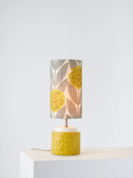 Orla Kiely Blossom Ceramic Table Lamp, Yellow
