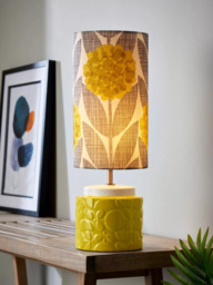 Orla Kiely Blossom Ceramic Table Lamp, Yellow - thumbnail 2
