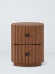 John Lewis Daisy 2 Drawer Bedside Table, Dark Wood - thumbnail 3