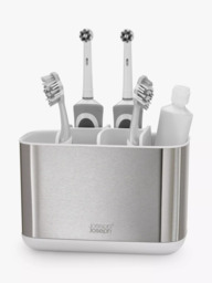 Joseph Joseph Easy Store Large Toothbrush Caddy, Stainless Steel - thumbnail 3