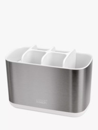 Joseph Joseph Easy Store Large Toothbrush Caddy, Stainless Steel - thumbnail 1