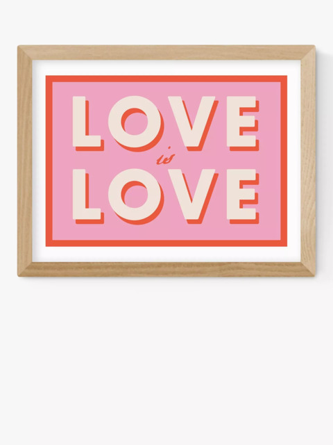 EAST END PRINTS Studio Eleni 'Love is Love' Framed Print