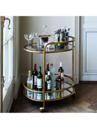 west elm Albee Bar Cart, Antique Brass - thumbnail 2