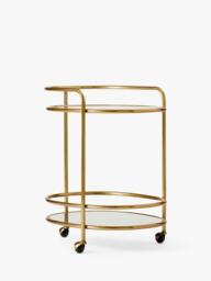 west elm Albee Bar Cart, Antique Brass