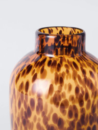 John Lewis Tall Confetti Glass Vase, H25cm, Brown - thumbnail 2