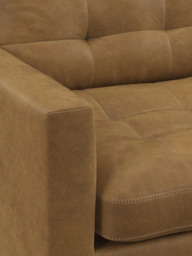 John Lewis Draper II Large 3 Seater Leather Sofa, Dark Leg - thumbnail 6