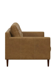 John Lewis Draper II Large 3 Seater Leather Sofa, Dark Leg - thumbnail 3