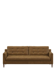 John Lewis Draper II Large 3 Seater Leather Sofa, Dark Leg - thumbnail 5