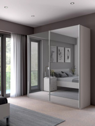 John Lewis Elstra 200cm Wardrobe with Mirrored Sliding Doors - thumbnail 2