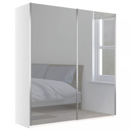 John Lewis Elstra 200cm Wardrobe with Mirrored Sliding Doors