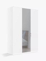 John Lewis Elstra 150cm Mirrored 3 Hinged Doors Wardrobe