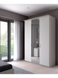 John Lewis Elstra 150cm Mirrored 3 Hinged Doors Wardrobe - thumbnail 3