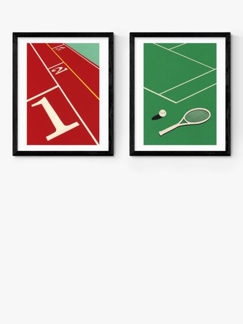 EAST END PRINTS Rosi Feist 'Racket & Run' Framed Print, Set of 2, 53.4 x 43.4cm, Black - image 1