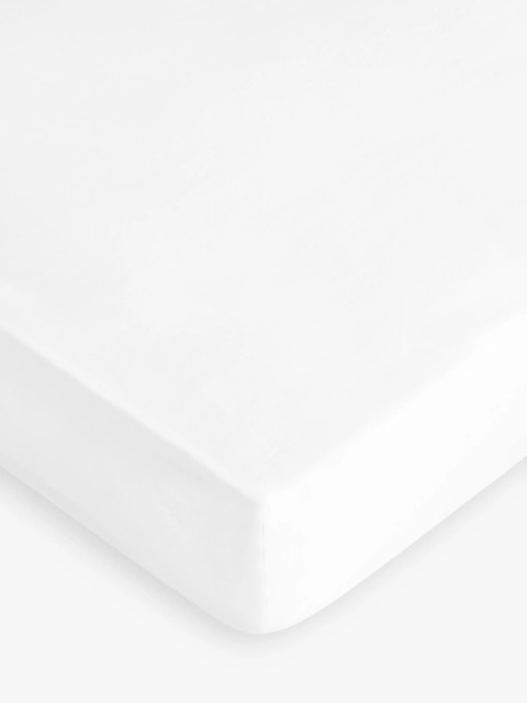 John Lewis Soft & Silky Egyptian Cotton Sateen 400 Thread Count Deep Fitted Sheet - image 1