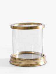 Pottery Barn Daphne Hurricane Candle Holder, Brass - thumbnail 1