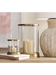 Pottery Barn Daphne Hurricane Candle Holder, Brass - thumbnail 2
